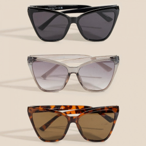 Large Cat Eye Sunglasses Set