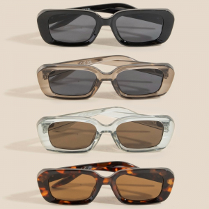 Assorted Tortoise Square Frame Sunglasses Set