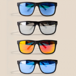 Assorted Mirrored Lens Square Sunglasses Set
