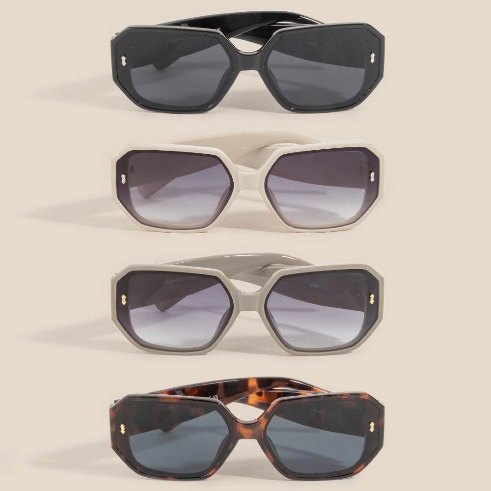 Thin Geometric Frame Sunglasses Set