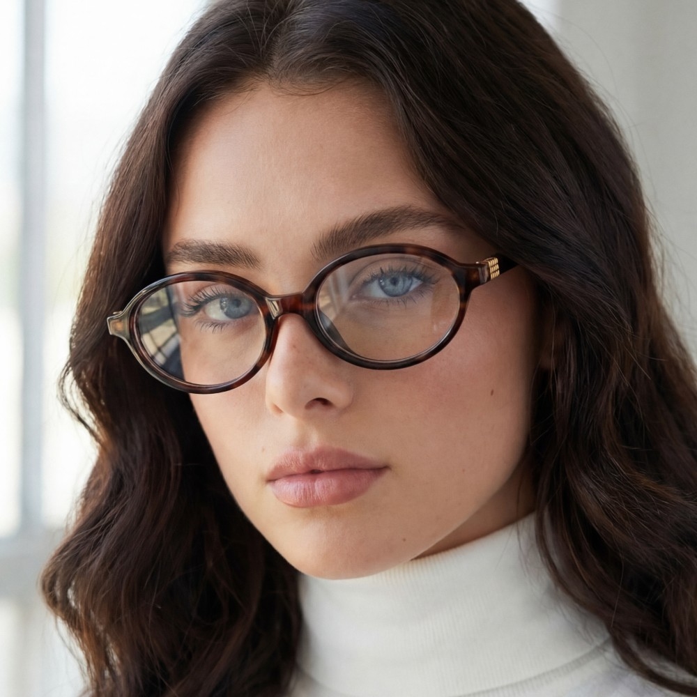 Oval Blue Light Filter Sunglasses Set