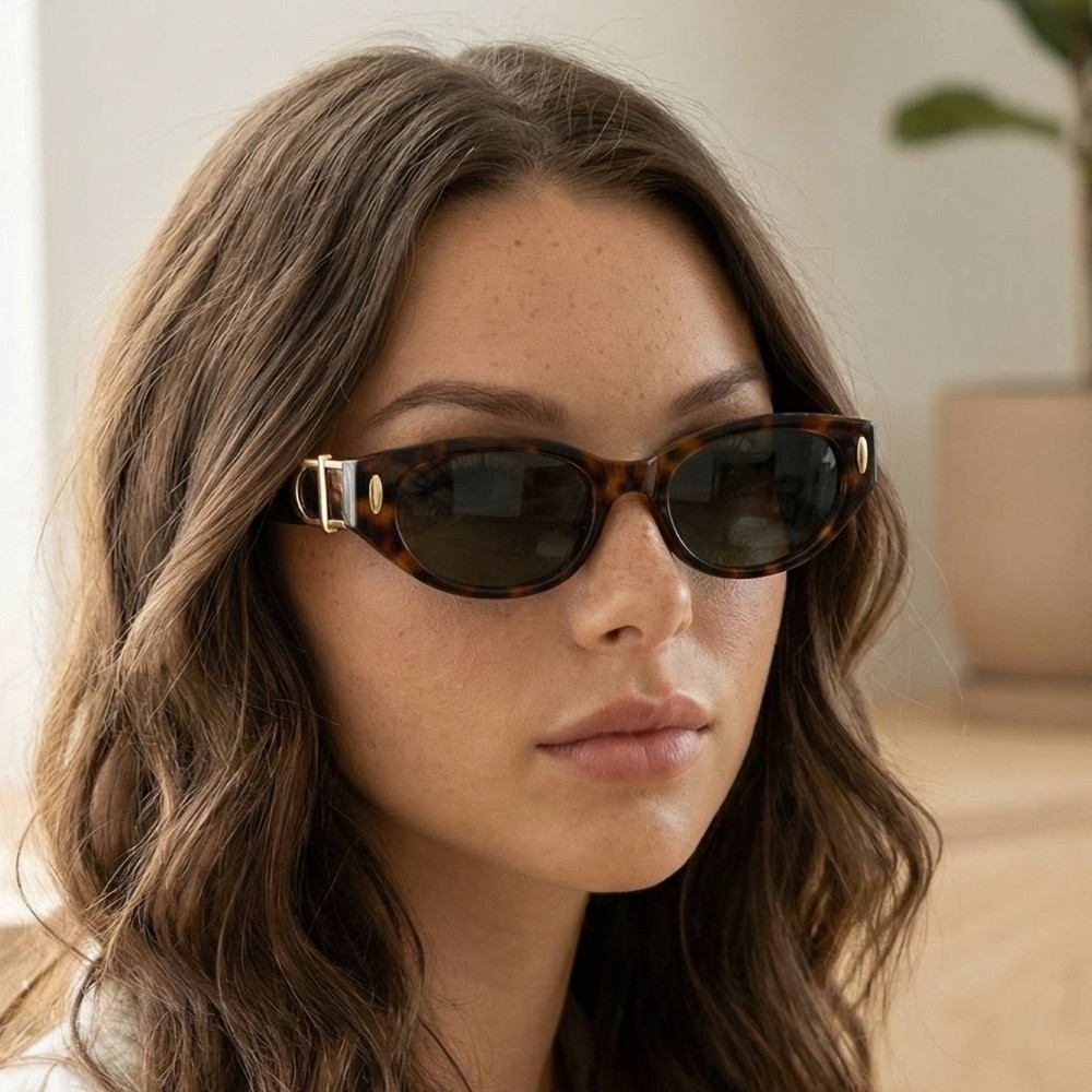 Acetate Rectangle Lens Sunglasses Set