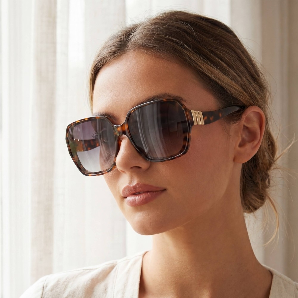 Oversized Square Acetate Sunglasses Set