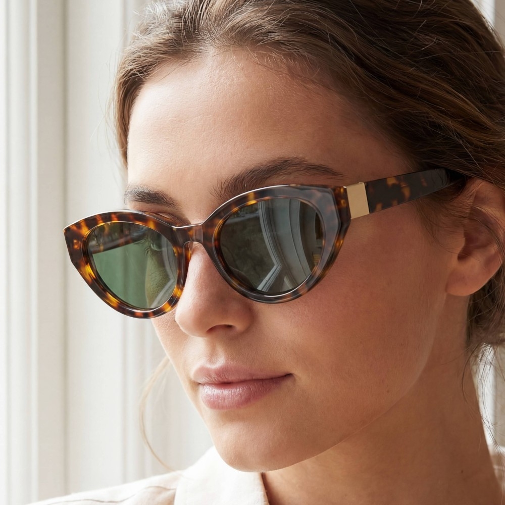 Retro Cat Eye Frames Sunglasses Set