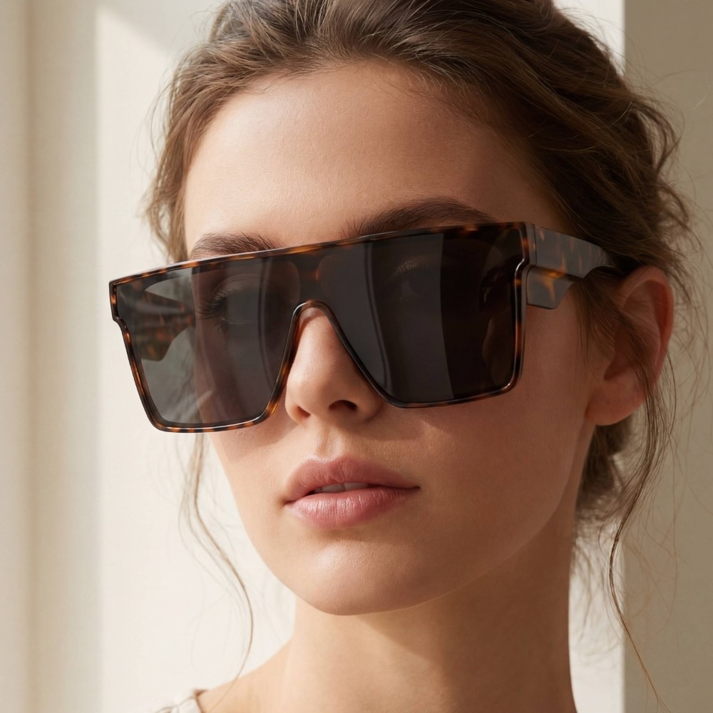 Assorted Oversized Square Shield Sunglasses Set