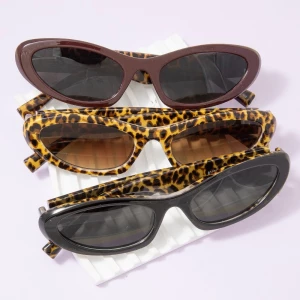 Leopard Print Cat Eye Sunglasses Set