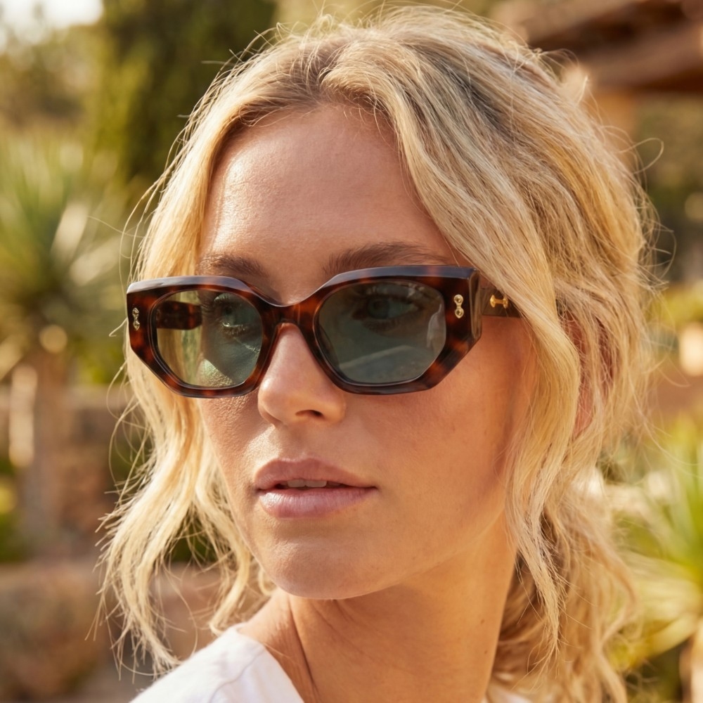 Slim Angular Cat Eye Sunglasses Set