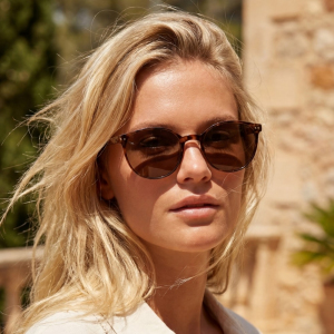 Round Retro Acetate Frame Sunglasses Set