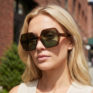 Oversized Geometric Hexagon Sunglasses Set