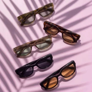 Retro Oval Cutout Bridge Tinted Sunglasses