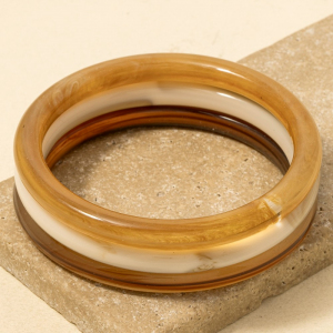 Thin Three Piece Acrylic Bangle Bracelet Set