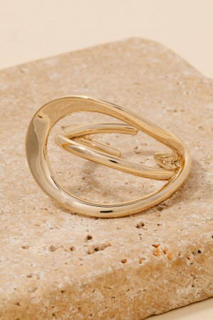Abstract Wrap Around Open Band Ring