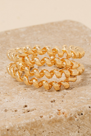 Intricate Twisted Layered Open Band Ring