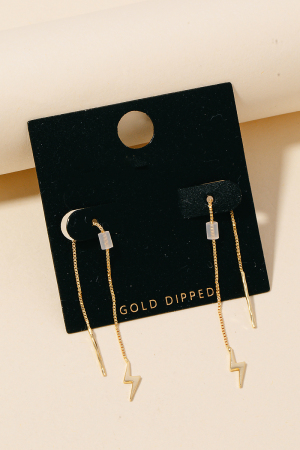 Mini Lightning Threader Earrings
