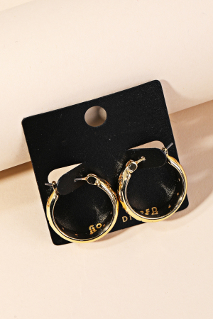 Gold Dipped Rhinestone Studded Hoop Earrings