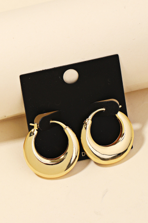 Gold Dipped Mini Latch Huggie Hoop Earrings
