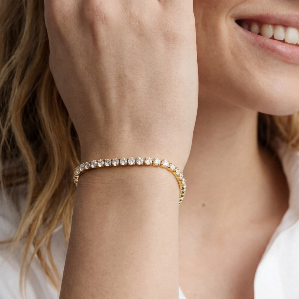 Rhinestone Chain Clasp Bracelet