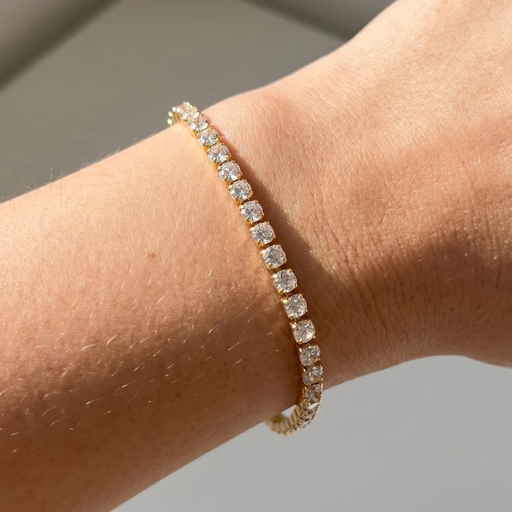 Cz Prong Set Round Stone Tennis Bracelet