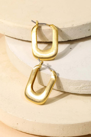 Square Latch Hoop Huggie Earrings