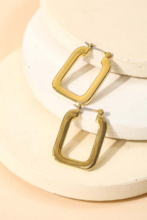 Square Huggie Earrings
