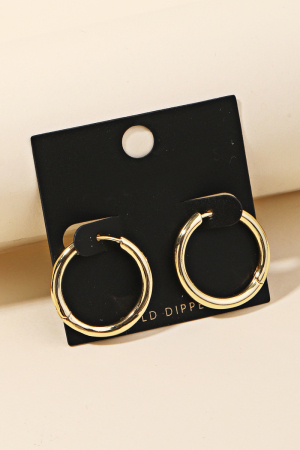 Circle Metallic Hoop Earrings