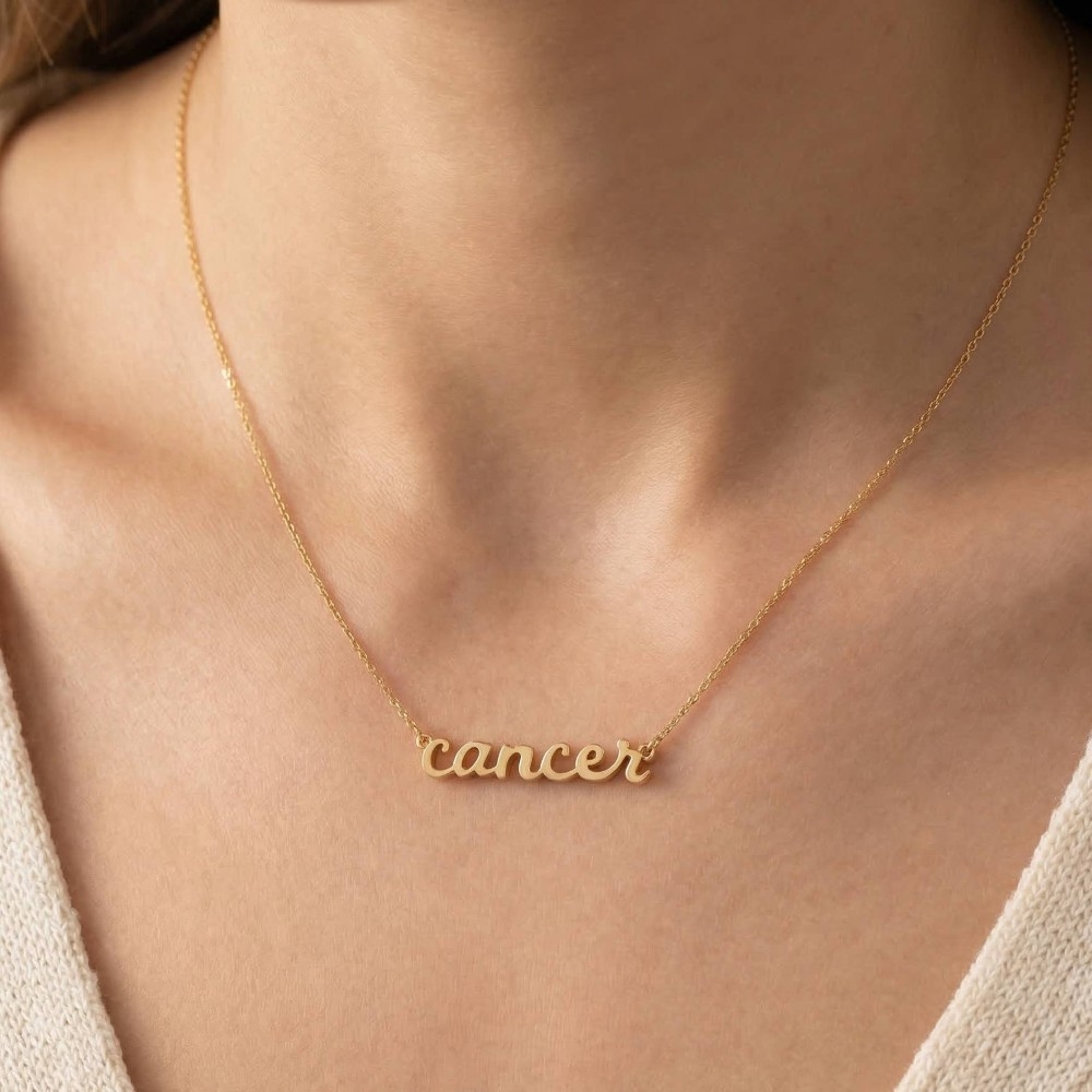 Cancer Handwritten Pendant Necklace