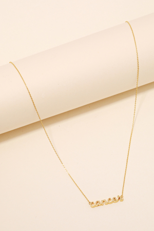 Cancer Handwritten Pendant Necklace