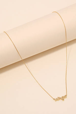 Virgo Handwritten Pendant Necklace