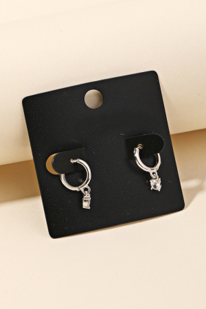 Gold Dipped Mini Rhinestone Huggie Earrings