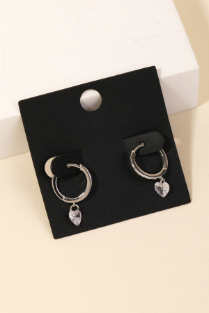 Gold Dipped Mini Heart Huggie Earrings