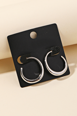 Gold Dipped Round Hoop Earrings