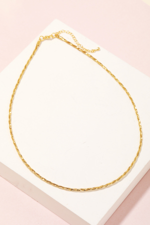 Gold Dipped Twisted Chain Necklace