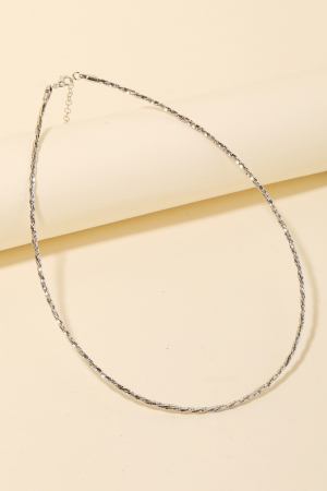 Gold Dipped Twisted Chain Necklace