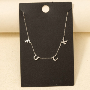 Gold Dipped Fuck Charms Chain Necklace