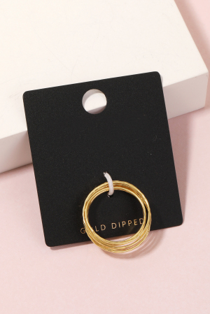 Gold Dipped Coiled Band Rings Set