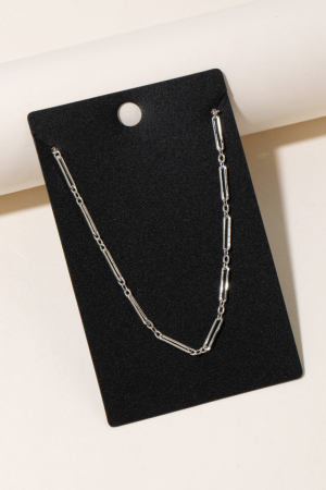 Gold Dipped Dainty Oval Chain Necklace