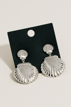 Gold Dipped Seashell Dangle Earrings