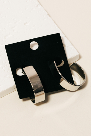 Gold Dipped Wide Hoop Earrings