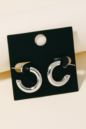 Gold Dipped Tube Hoop Earrings