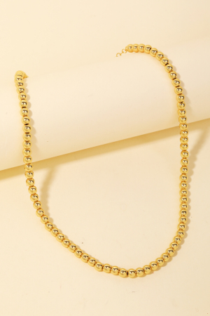 Gold Dipped Ball Beaded Necklace