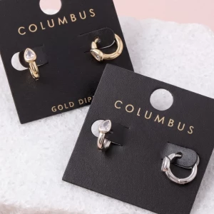 Gold Dipped Mini Huggie Hoop Earring Duo
