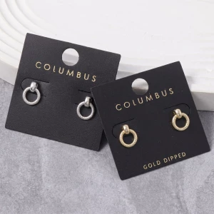 Gold Dipped Mini Rope Door Knocker Earrings