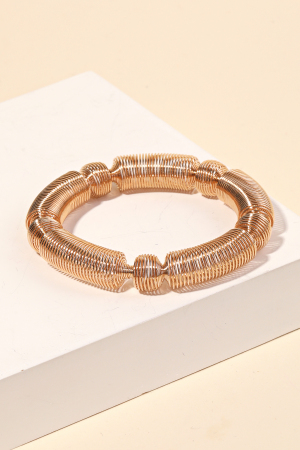 Metallic Spiral Spring Bangle Bracelet