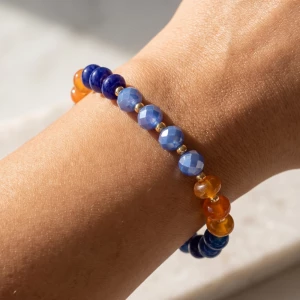 Semi Precious Stone Beaded Stretch Bracelet