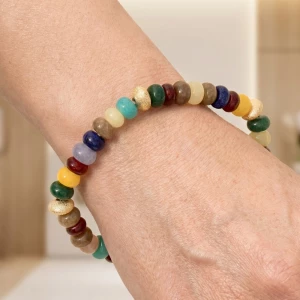 Mixed Semi Precious Stone Beaded Bracelet