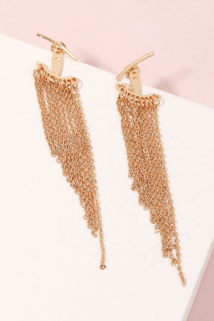 Mini Chain Dangle Fringe Earrings