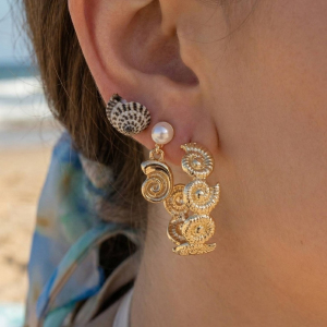Three Pair Sealife Seashell Earrings Set