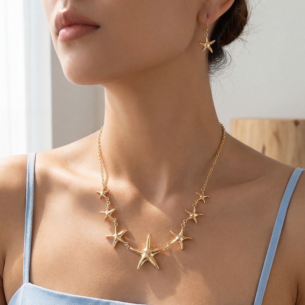 Sealife Starfish Charms Necklace Set