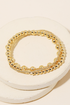 Ball Beaded Stackable Strech Bracelet