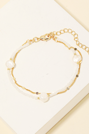 Mini Beads And Chain Bracelet Set